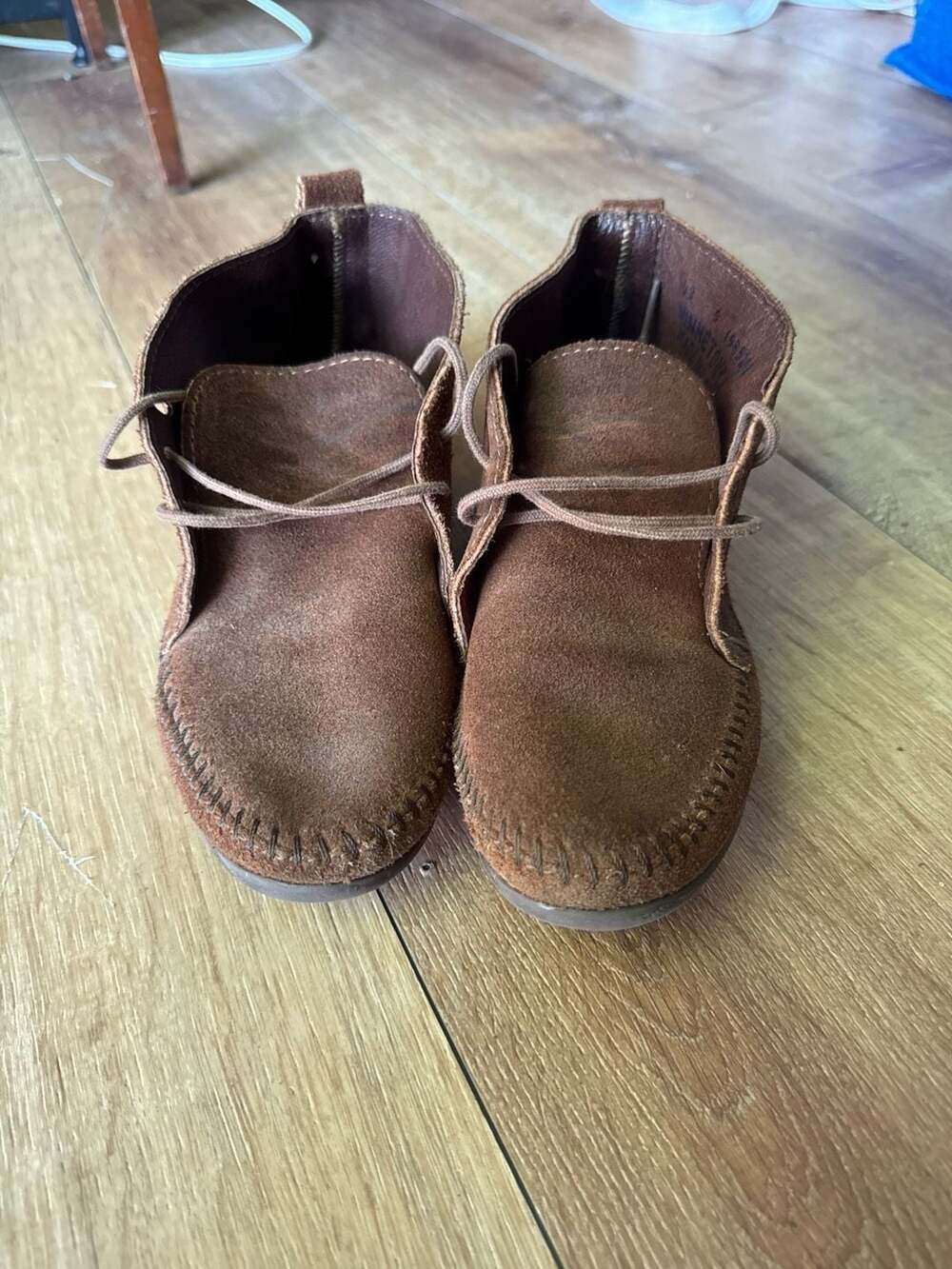 Minnetonka Women's Suede Laced Ankle Boot Moccasins size 5 VTG